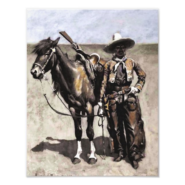 Ein mexikanischer Buccaro in Texas von Frederic Re Fotodruck (Vorne)