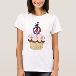 Ein Miezekatze-Friedenskleiner kuchen T-Shirt