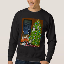 Ein Miezekatze-Katzen-WeihnachtsSweatshirt