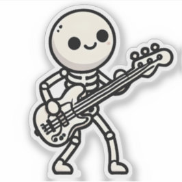 Ein minimaler Skelettbassist Aufkleber