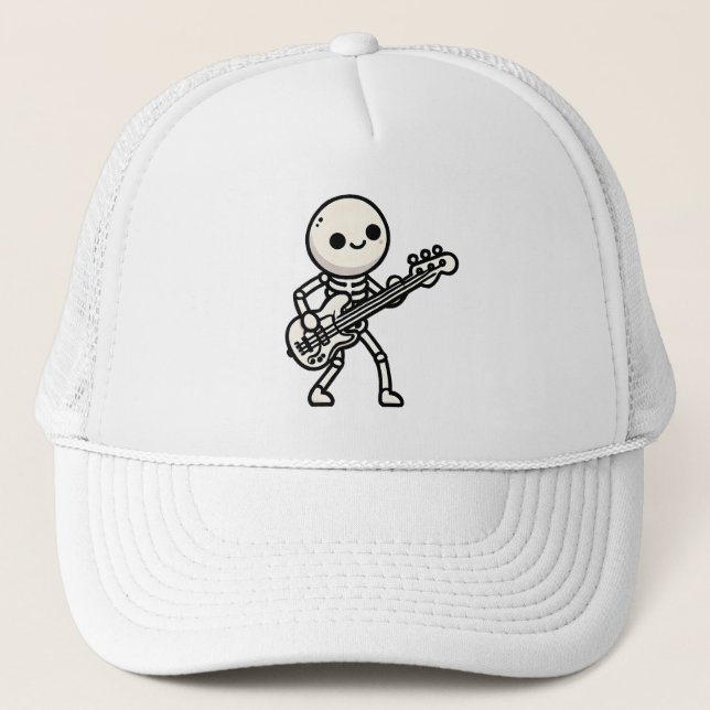 Ein minimaler Skelettbassist Truckerkappe (Vorderseite)