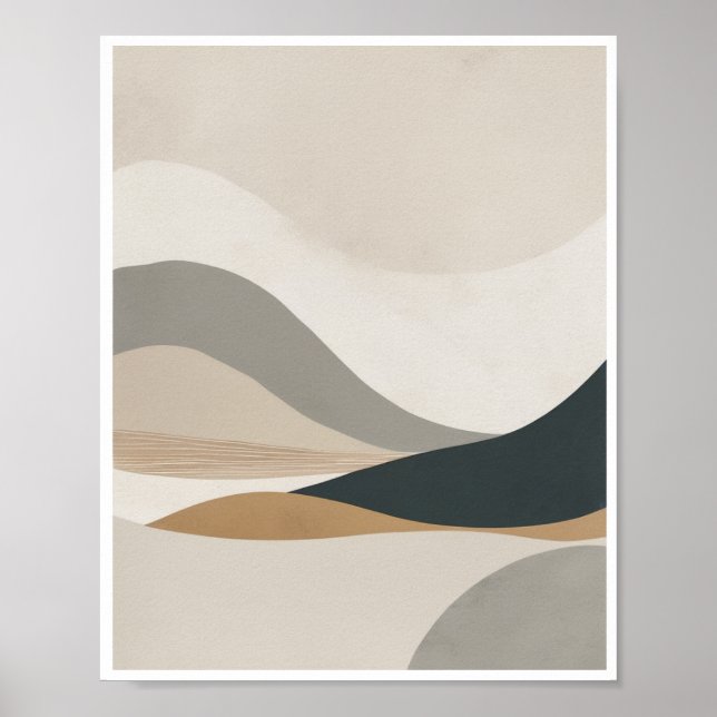 ein minimalistisches Design für abstrakte Kunst Poster (Vorne)
