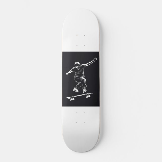 Ein minimalistisches Grafikdesign eines Skateboard (Vorderseite)