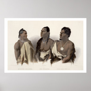 Ein Missouri-Inder, ein Oto indisch und der Leiter Poster