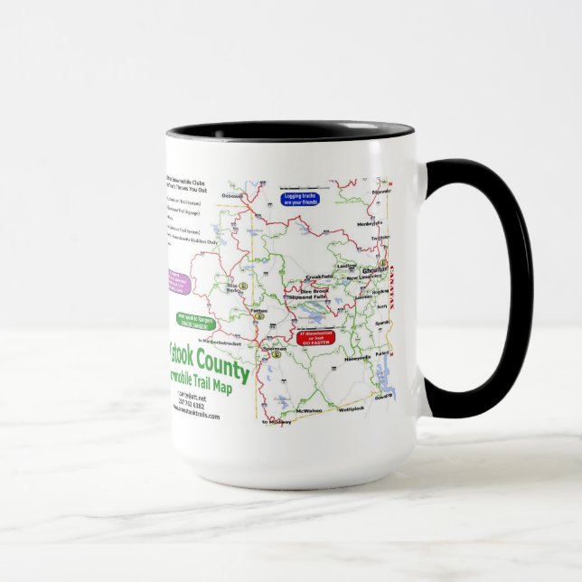 Ein Mistook Landkreis Wanderkarte Tasse (Rechts)