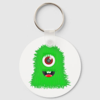 Ein mit Augen grünes Monster Schlüsselanhänger
