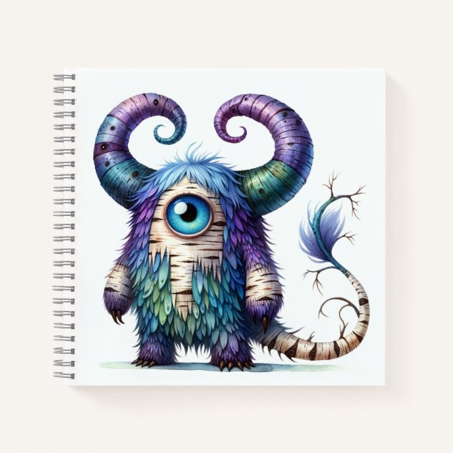 Ein Mit Augen Monster-Notebook Notizbuch (Vorderseite)