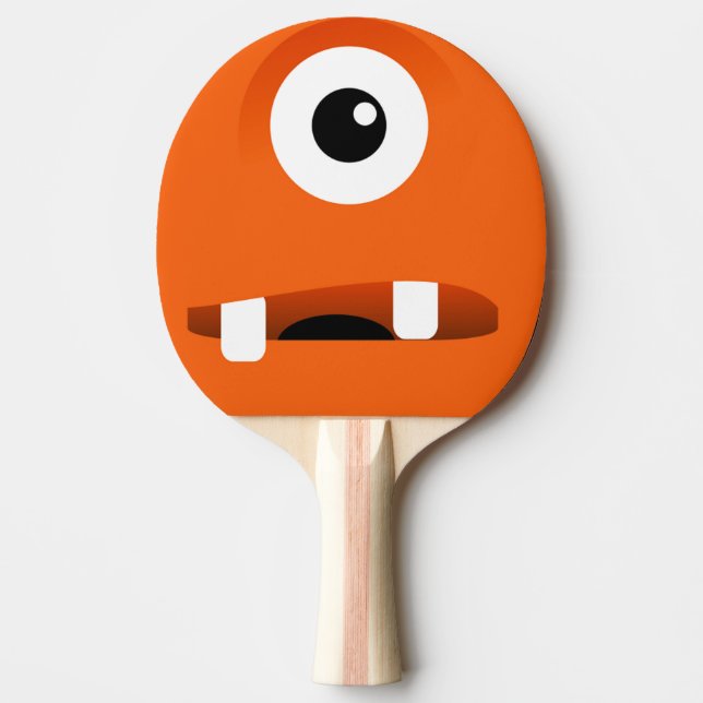 Ein mit Augen Monster Tischtennis Schläger (Vorderseite)
