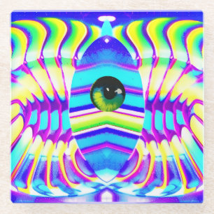 Ein Mit Augen Star Beast Ken Gage Psychedelic Art Glasuntersetzer