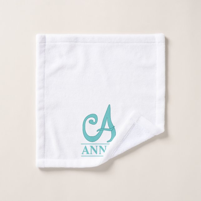 Ein Mit Monogramm Badetuch-Set Badhandtuch Set (Waschlappen)