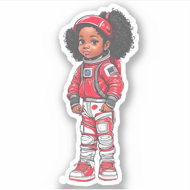 Ein Mitglied des Astronautenteams - Rot Aufkleber (Vorderseite)