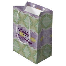 Ein mitteldunkler Lila Wasserfarbenbeutel Mittlere Geschenktüte