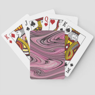 Ein modernes abstraktes rosa schwarzes spielkarten