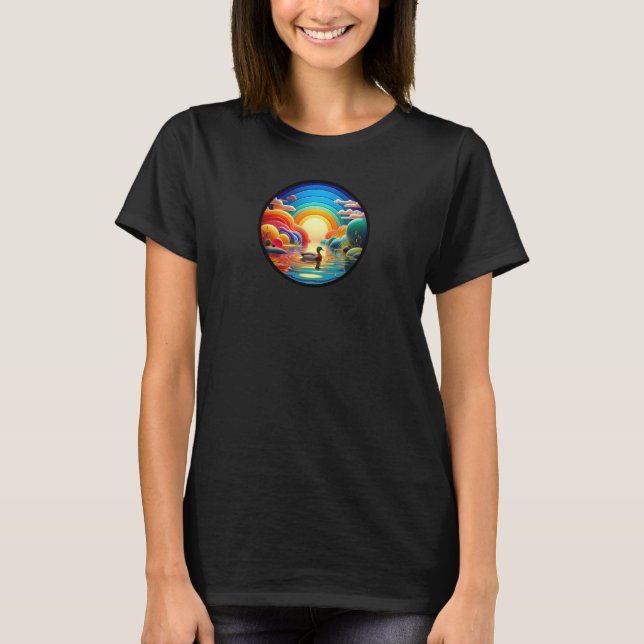 Ein modernes naturgetreues abstraktes T - Shirt-De T-Shirt (Vorderseite)