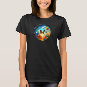Ein modernes naturgetreues abstraktes T - Shirt-De T-Shirt