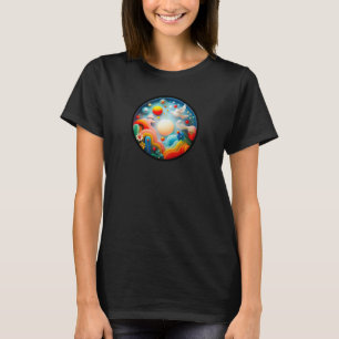 Ein modernes naturgetreues abstraktes T - Shirt-De T-Shirt