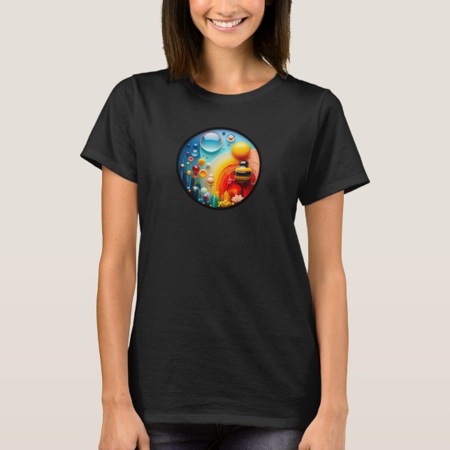 Ein modernes naturgetreues abstraktes T - Shirt-De T-Shirt (Vorderseite)