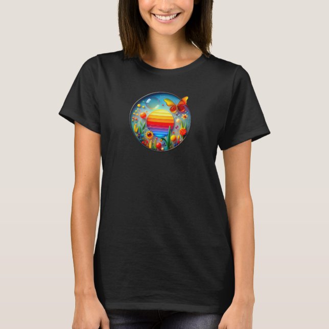 Ein modernes naturgetreues abstraktes T - Shirt-De T-Shirt (Vorderseite)
