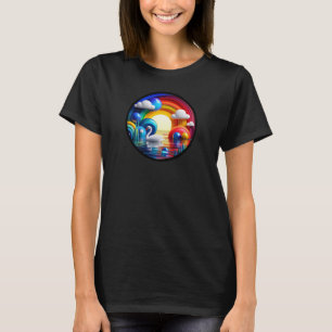 Ein modernes naturgetreues abstraktes T - Shirt-De T-Shirt