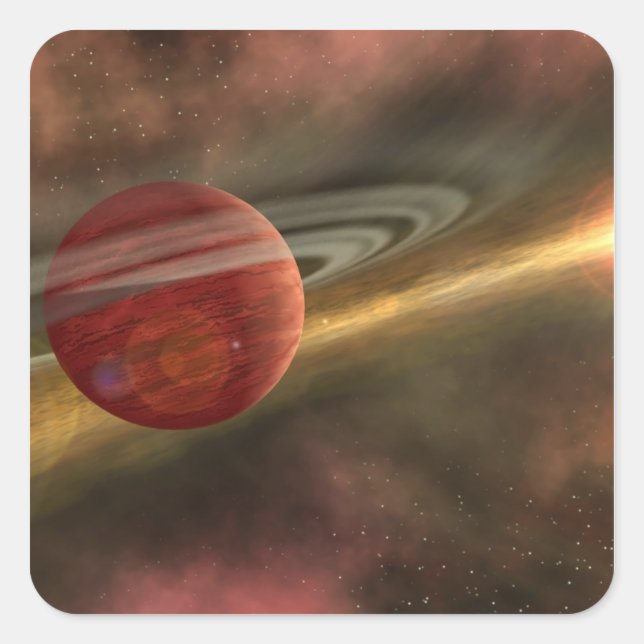 Ein möglicher neuer Planet Quadratischer Aufkleber (Vorderseite)