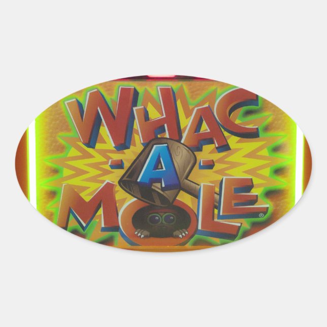 Ein Mole-Karneval-Spiel Ovaler Aufkleber (Vorderseite)