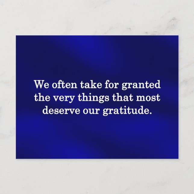 Ein Moment des Dankes Postkarte (Vorderseite)