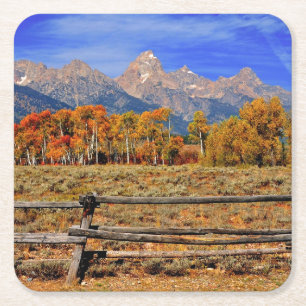 Ein Moment in Wyoming im Herbst Rechteckiger Pappuntersetzer