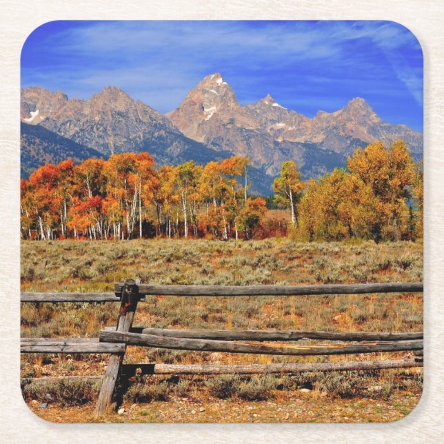 Ein Moment in Wyoming im Herbst Rechteckiger Pappuntersetzer (Vorderseite)