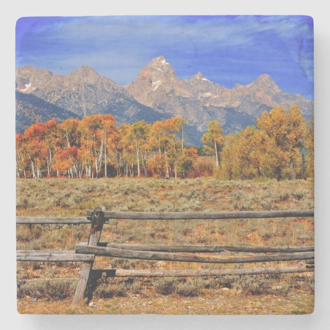 Ein Moment in Wyoming im Herbst Steinuntersetzer (Vorderseite)