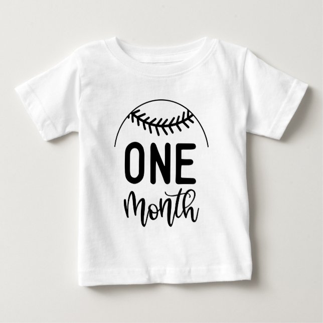 Ein Monat Baseball Baby Meilenstein - T-shirt (Vorderseite)