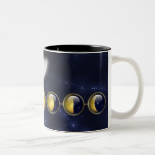 Ein Monat im Leben der Mond-Tasse Zweifarbige Tasse