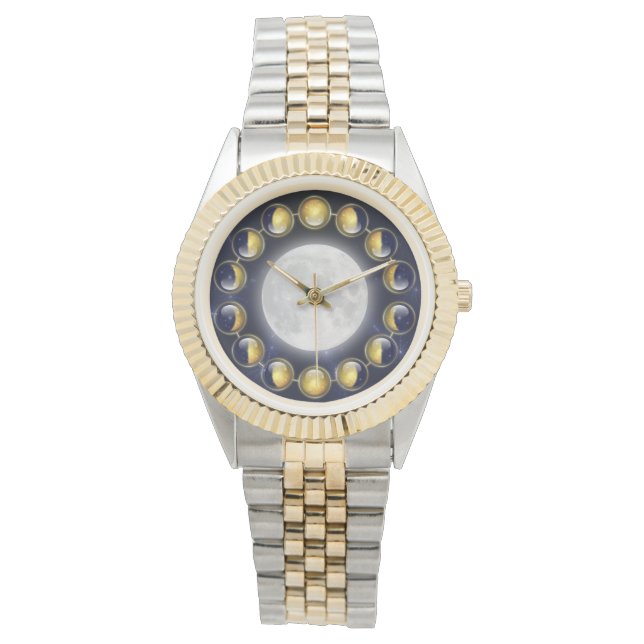 Ein Monat im Leben der Mondbeobachtung Armbanduhr (Vorderseite)