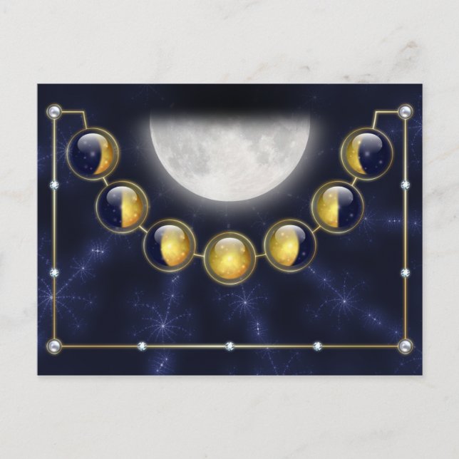 Ein Monat im Leben des Mondes Postkarte (Vorderseite)