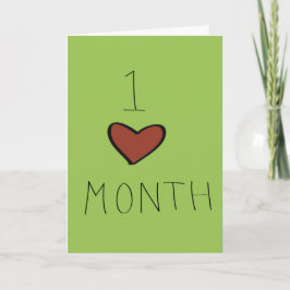 Ein Monat Jahrestag Karte