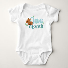 Ein Monat Meilenstein Blue Baby Bodysuit Baby Strampler