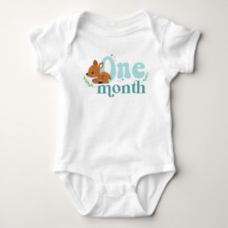 Ein Monat Meilenstein Blue Baby Bodysuit Baby Strampler