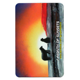 Ein Monat Sonnenuntergänge Magnet