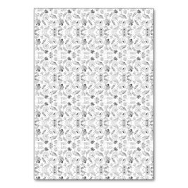 Ein monochromatisches Design, das eine Vielzahl vo Tischnummer