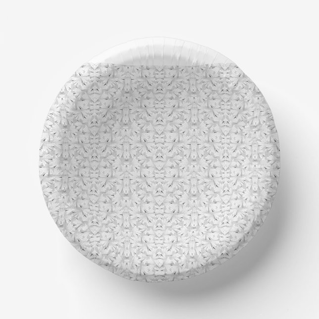 Ein monochromes Muster mit zahlreichen Intersekten Pappteller (Vorderseite)