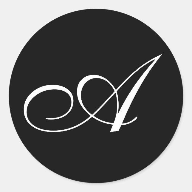Ein Monogramm-Aufkleber Runder Aufkleber (Vorderseite)