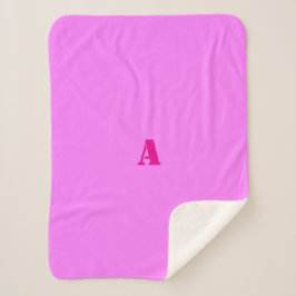 Ein Monogramm Light Magenta Fleece Blanket Sherpadecke