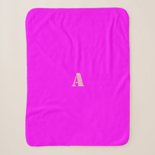 Ein Monogramm rosa Magenta Fleece Blanket Sherpadecke