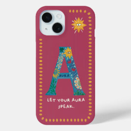 Ein Monogramm-Telefongehäuse - Ihre Aura-Sprache G Case-Mate iPhone Hülle
