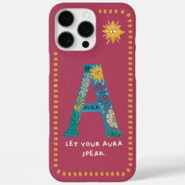 Ein Monogramm-Telefongehäuse - Ihre Aura-Sprache G iPhone 16 Pro Max Hülle