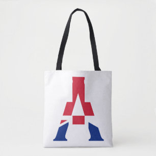 Ein Monogramm überlagerte sich auf der Flagge der Tasche
