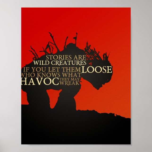 Ein Monster ruft Geschichten als wilde Kreaturen a Poster (Vorne)