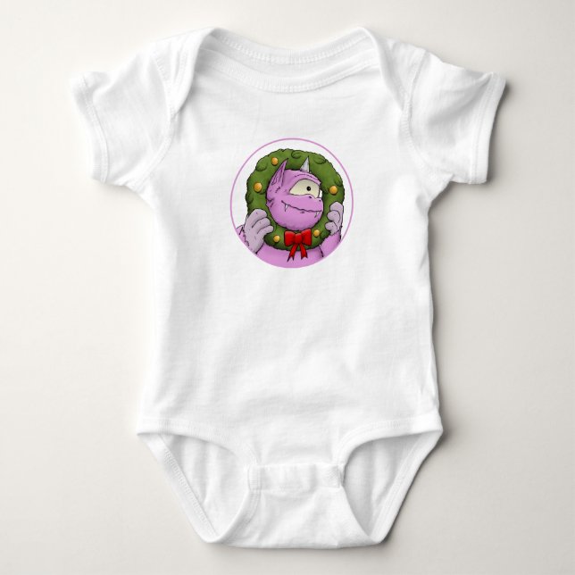 Ein Monster Weihnachts-Wunder Baby One Piece Baby Strampler (Vorderseite)