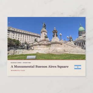 Ein monumentaler Platz in Buenos Aires Postkarte