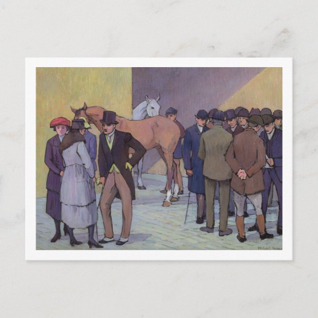 Ein Morgen am Tattersall (Öl auf der Leinwand) Postkarte (Vorderseite)