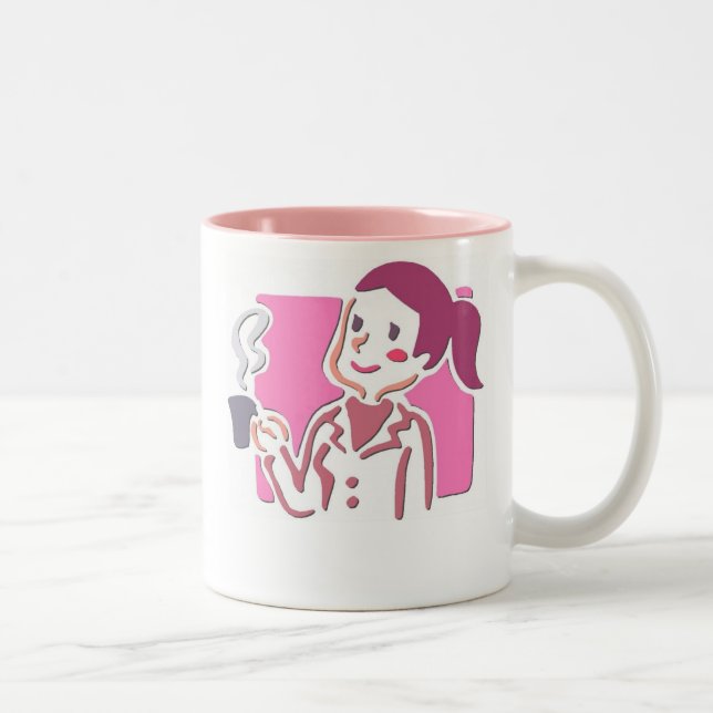 Ein Morgen ohne Kaffee ist wie Schlaf Zweifarbige Tasse (Rechts)